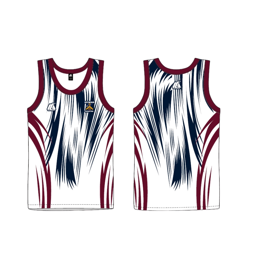 Training Singlet (White) - Seymour Cricket Club