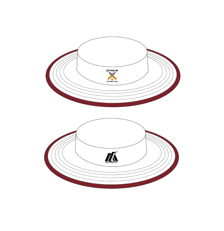 Wide Brim Hat (White) - Seymour Cricket Club