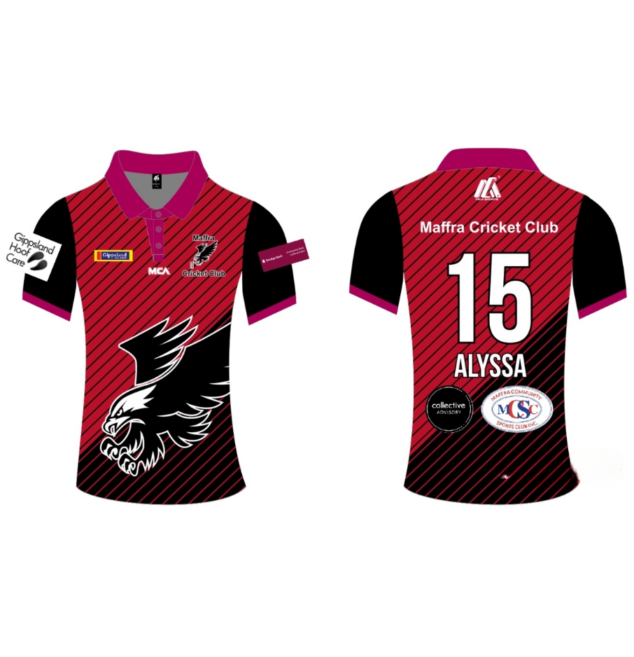 Women's One Day Playing T-Shirt Short Sleeve (Coloured) - Maffra CC