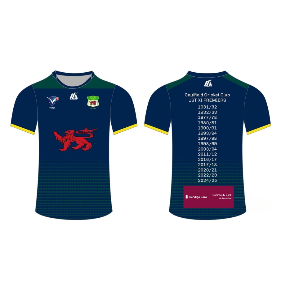 Premiership T-shirt - Caulfield CC (Order before 31st of July)