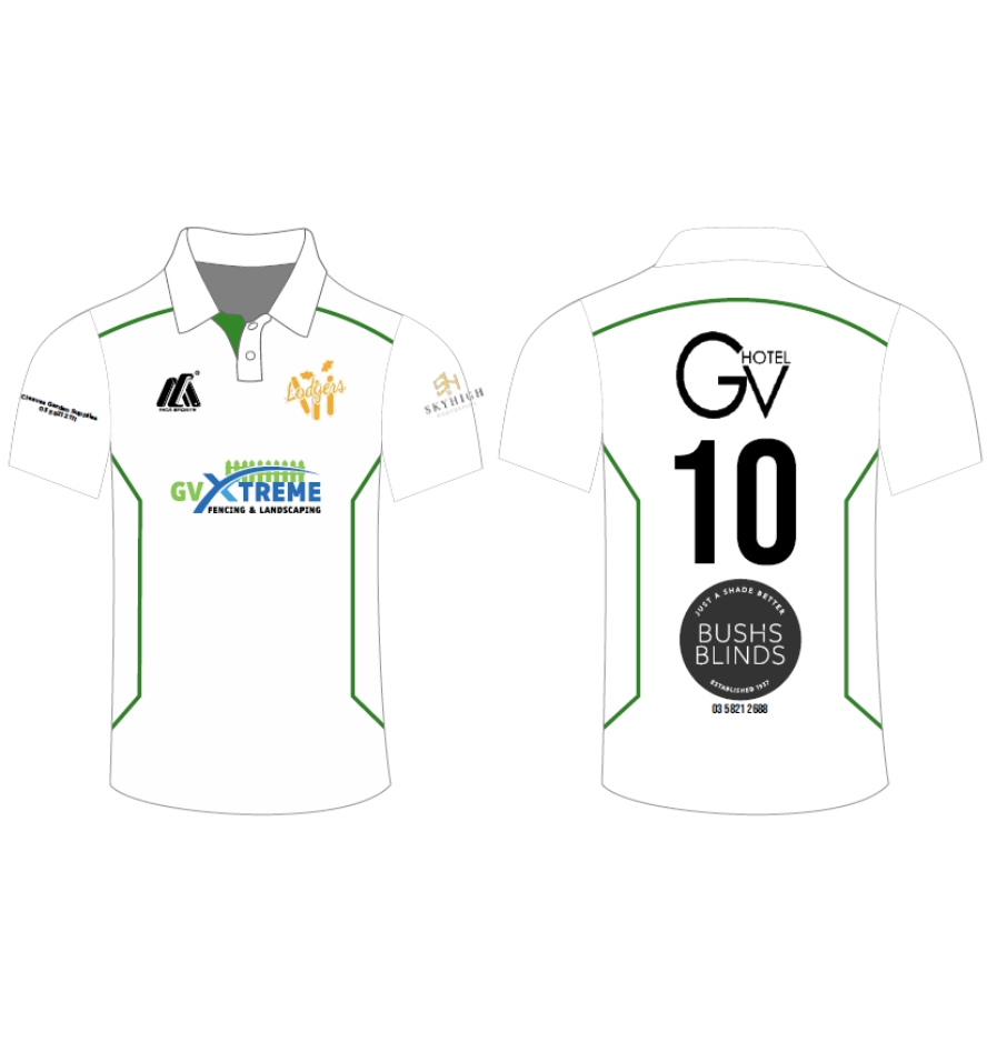 Two Day Playing T-Shirt Short Sleeve (White) - Pine Lodge Cricket Club