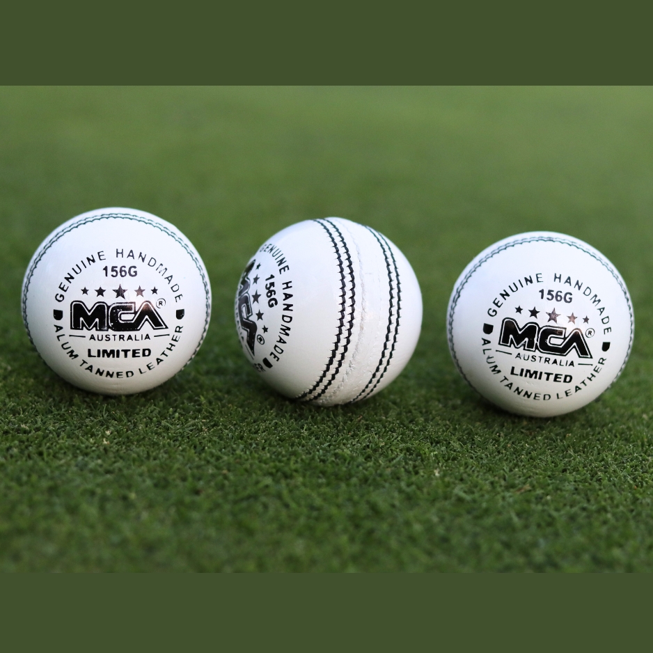 MCA LIMITED RANGE 156G BALL - 4PC WHITE - AUSTRALIAN SEAM