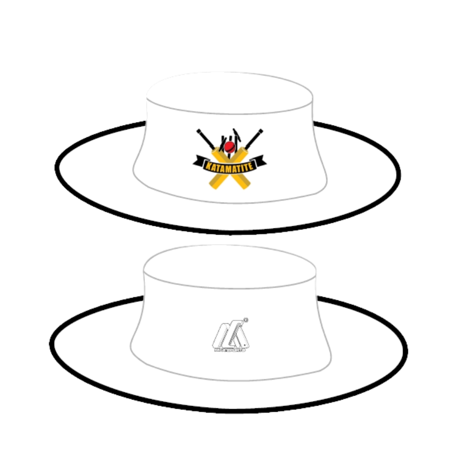 Wide Brim Hat White - Katamatite Cricket Club