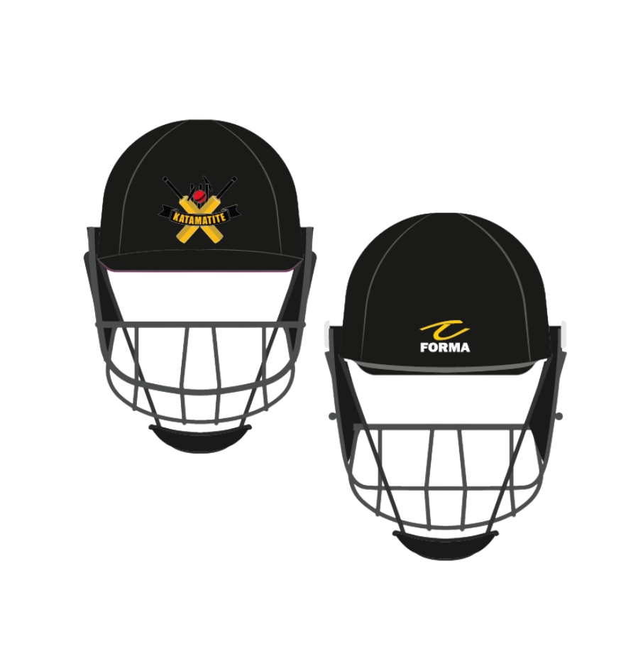 Customised High Class Titanium Helmet - Katamatite Cricket Club