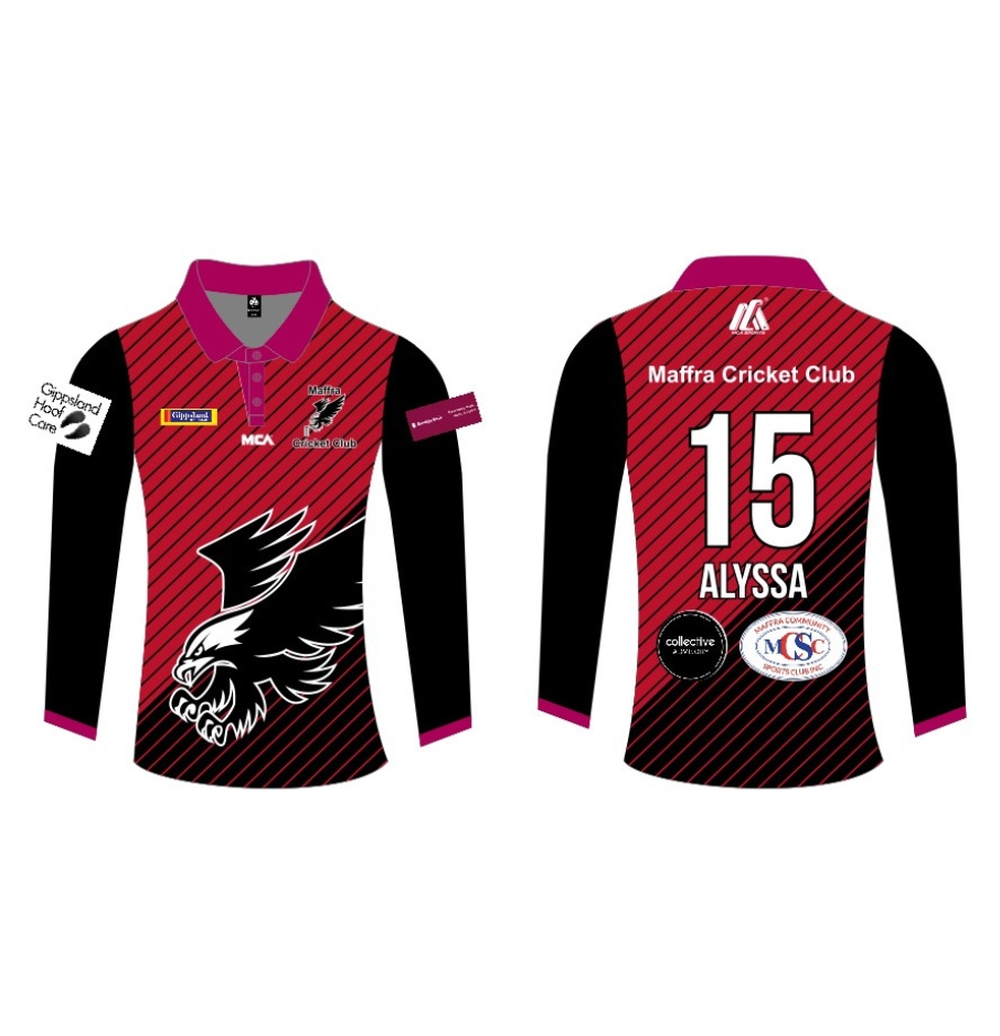 Women's One Day Playing T-Shirt Long Sleeve (Coloured) - Maffra CC