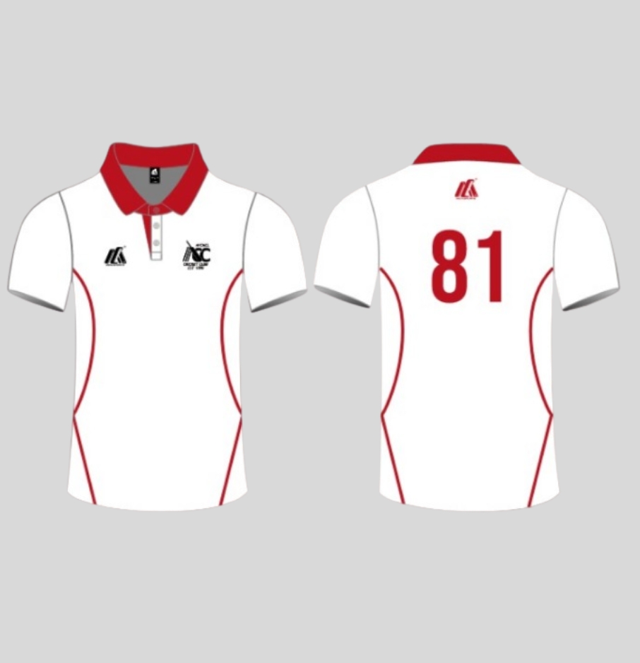 Two Day Playing T-Shirt Short Sleeve (White) - Avenel Cricket Club