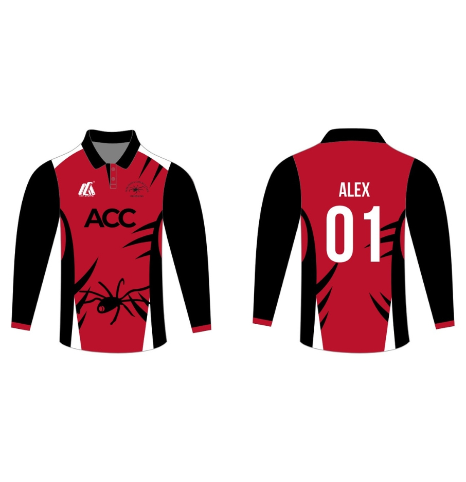 One Day Playing T-Shirt Long Sleeve (Coloured) - Alexandra Cricket Club