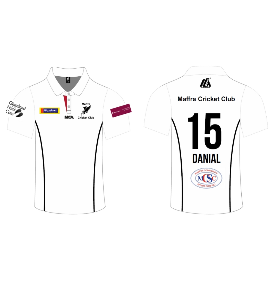 Two Day Playing T-Shirt Short Sleeve (White) - Maffra CC